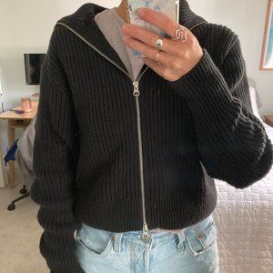 Everlane The Chunky Cardigan in Black